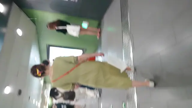 綠長裙白內極品小妹
