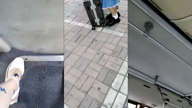 [直播] 戶外跳蛋系列 【你的悠悠】 公交車上高潮噴水 滿地溼 偷解開外套狂柔乳頭 忍不住還噴馬路上 3